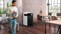 Two people in office-Printer-Banner